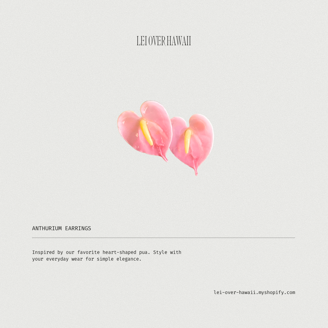 Anthurium Earrings