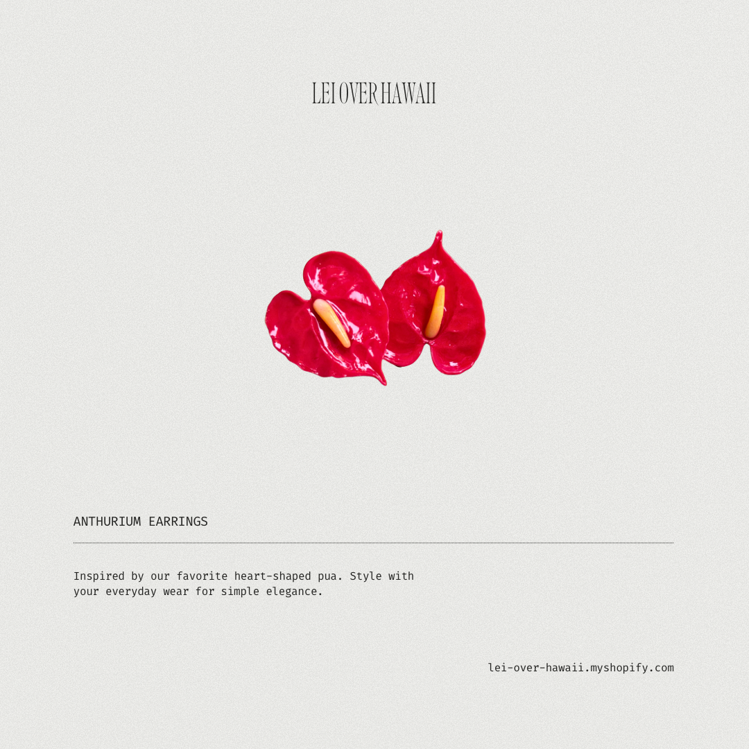 Anthurium Earrings