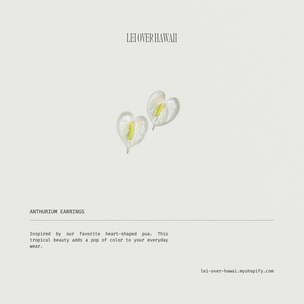 Anthurium Earrings