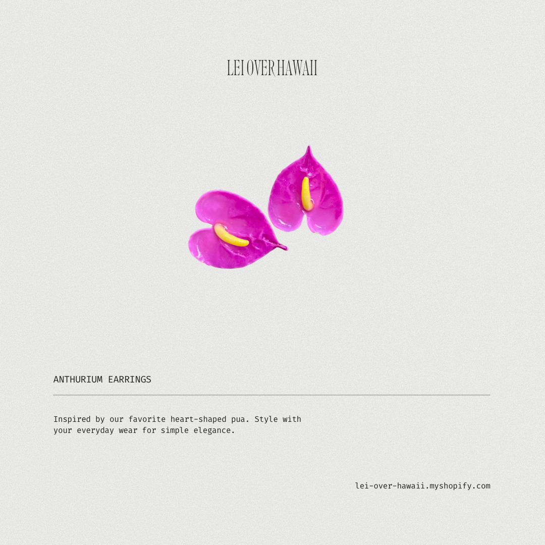 Anthurium Earrings